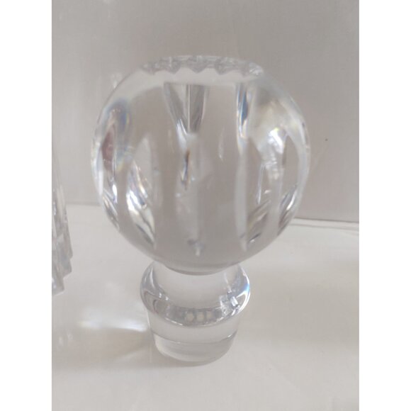 Vintage Hand Blown & Cut Crystal Decanter Artist Signed 12" Large stopper - Picture 2 of 16